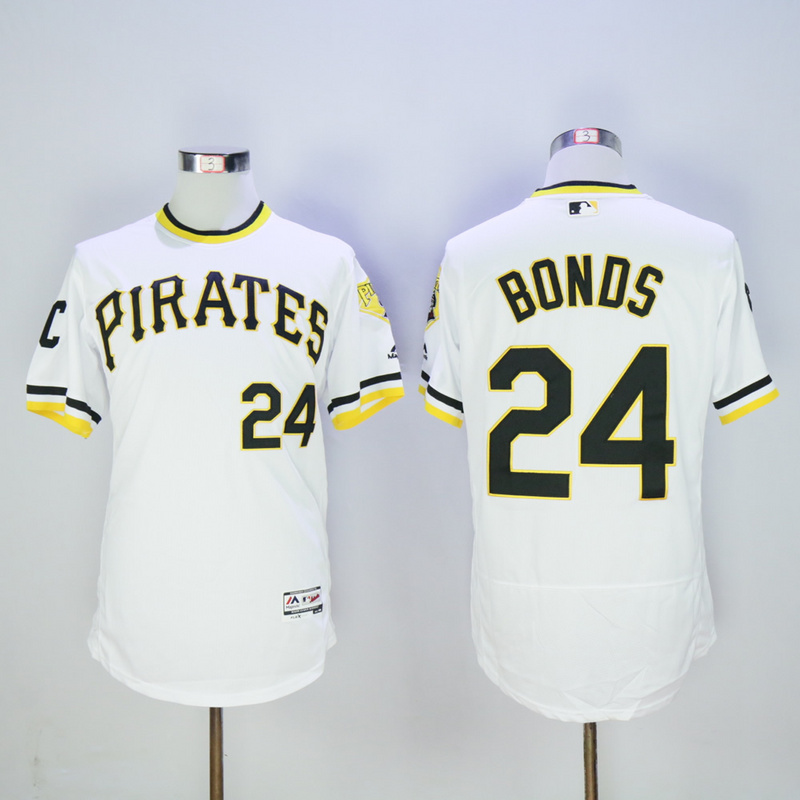 Men Pittsburgh Pirates #24 Bonds White Elite MLB Jerseys
